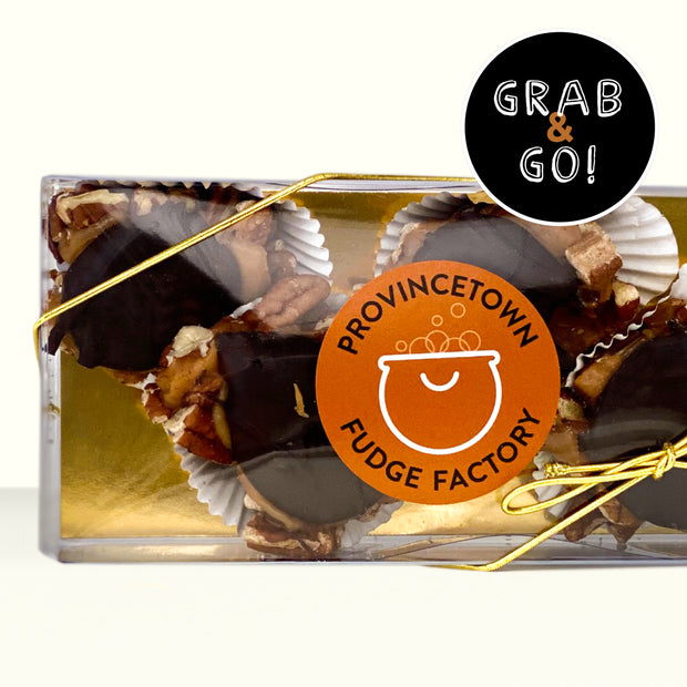 Petite Dark Chocolate Pecan Turtles: Grab & Go