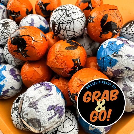 Milk Chocolate Foil Spooky Balls: Grab & Go