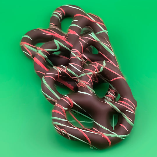 Dark Chocolate Drizzled Pretzels 4-pc Box