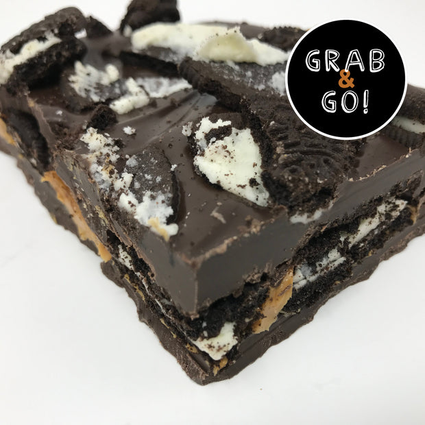 Dark Chocolate Peanut Butter Oreo Bark: Grab & Go